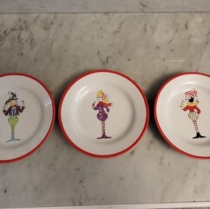 Cute Christmas character plates